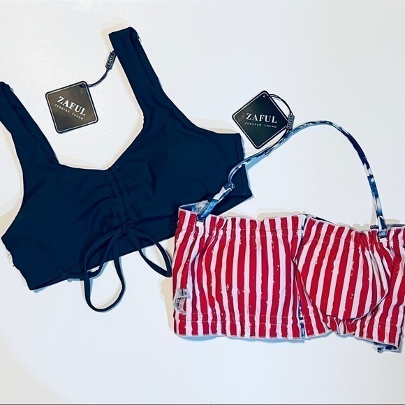 ZAFUL Swim Tops Set of Two (2) Medium NWT - Picture 9 of 10